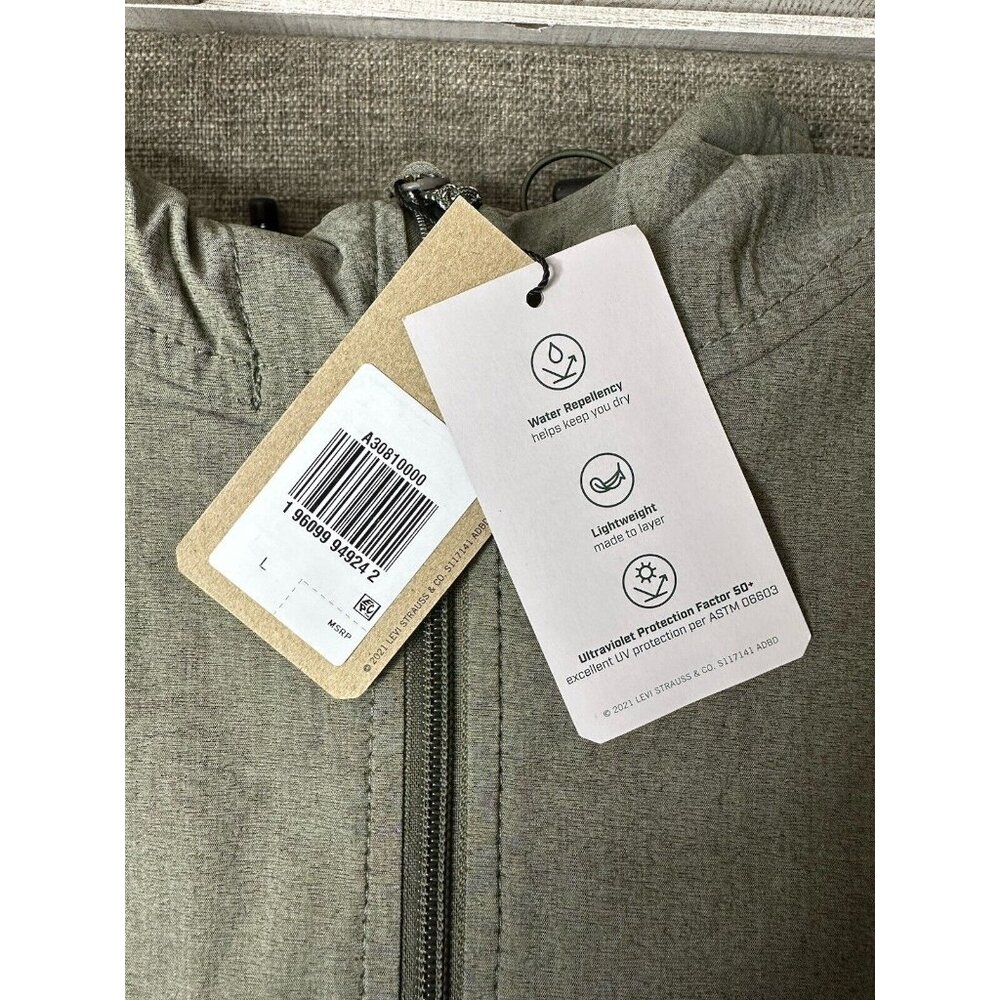 Signature by Levi Strauss & Co Womens Parka L Jacket Olive Green Lightweight - Picture 6 of 7